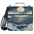 thumbnail image 1 of FORMRS Zipper Binder with Shoulder Strap 2-inch Ring 500 Sheet Capacity File Bag, Rolling Waves, 1 of 5