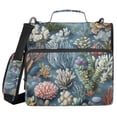 thumbnail image 1 of FORMRS Zipper Binder with Shoulder Strap 2-inch Ring 500 Sheet Capacity File Bag, Sea Plants Pattern, 1 of 5