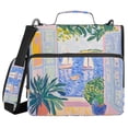 thumbnail image 1 of FORMRS Zipper Binder with Shoulder Strap 2-inch Ring 500 Sheet Capacity File Bag, Seaside Boat, 1 of 5
