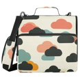 thumbnail image 1 of FORMRS Zipper Binder with Shoulder Strap 2-inch Ring 500 Sheet Capacity File Bag, Simple Clouds, 1 of 5