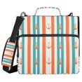 thumbnail image 1 of FORMRS Zipper Binder with Shoulder Strap 2-inch Ring 500 Sheet Capacity File Bag, Simple Nautical Pattern, 1 of 5