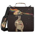 thumbnail image 1 of FORMRS Zipper Binder with Shoulder Strap 2-inch Ring 500 Sheet Capacity File Bag, Skeleton Stripes, 1 of 5