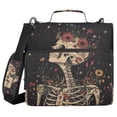 thumbnail image 1 of FORMRS Zipper Binder with Shoulder Strap 2-inch Ring 500 Sheet Capacity File Bag, Skeleton with Flowers Pattern, 1 of 5