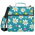 thumbnail image 1 of FORMRS Zipper Binder with Shoulder Strap 1.5-inch Ring 500 Sheet Capacity File Bag, Small Daisy, 1 of 5