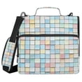 thumbnail image 1 of FORMRS Zipper Binder with Shoulder Strap 2-inch Ring 500 Sheet Capacity File Bag, Small Pastel Pattern, 1 of 5