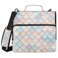 thumbnail image 1 of FORMRS Zipper Binder with Shoulder Strap 2-inch Ring 500 Sheet Capacity File Bag, Small Pink Pattern, 1 of 5