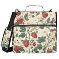 thumbnail image 1 of FORMRS Zipper Binder with Shoulder Strap 2-inch Ring 500 Sheet Capacity File Bag, Small Strawberry Pattern, 1 of 5