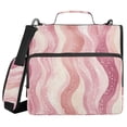 thumbnail image 1 of FORMRS Zipper Binder with Shoulder Strap 2-inch Ring 500 Sheet Capacity File Bag, Soft Brown Pattern, 1 of 5