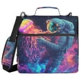 thumbnail image 1 of FORMRS Zipper Binder with Shoulder Strap 2-inch Ring 500 Sheet Capacity File Bag, Space Astronaut, 1 of 5