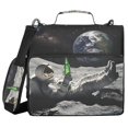 thumbnail image 1 of FORMRS Zipper Binder with Shoulder Strap 2-inch Ring 500 Sheet Capacity File Bag, Space Earth, 1 of 5