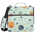 thumbnail image 1 of FORMRS Zipper Binder with Shoulder Strap 2-inch Ring 500 Sheet Capacity File Bag, Space Patterns, 1 of 5