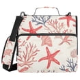 thumbnail image 1 of FORMRS Zipper Binder with Shoulder Strap 2-inch Ring 500 Sheet Capacity File Bag, Starfish Seashell, 1 of 5