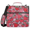 thumbnail image 1 of FORMRS Zipper Binder with Shoulder Strap 1.5-inch Ring 500 Sheet Capacity File Bag, Sweet Strawberry, 1 of 5