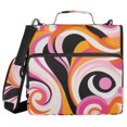 thumbnail image 1 of FORMRS Zipper Binder with Shoulder Strap 2-inch Ring 500 Sheet Capacity File Bag, Swirling Circles, 1 of 5