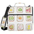 thumbnail image 1 of FORMRS Zipper Binder with Shoulder Strap 2-inch Ring 500 Sheet Capacity File Bag, Toasts Pattern, 1 of 5
