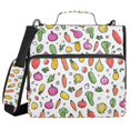 thumbnail image 1 of FORMRS Zipper Binder with Shoulder Strap 1.5-inch Ring 500 Sheet Capacity File Bag, Various Vegetables Pattern, 1 of 5