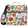 thumbnail image 1 of FORMRS Zipper Binder with Shoulder Strap 2-inch Ring 500 Sheet Capacity File Bag, Vegetables Pattern, 1 of 5