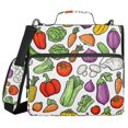 thumbnail image 1 of FORMRS Zipper Binder with Shoulder Strap 1.5-inch Ring 500 Sheet Capacity File Bag, Vegetables Pattern, 1 of 5