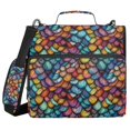 thumbnail image 1 of FORMRS Zipper Binder with Shoulder Strap 2-inch Ring 500 Sheet Capacity File Bag, Vibrant Dragon Scales Pattern, 1 of 5