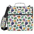 thumbnail image 1 of FORMRS Zipper Binder with Shoulder Strap 2-inch Ring 500 Sheet Capacity File Bag, Vibrant Toucans Pattern, 1 of 5
