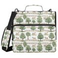 thumbnail image 1 of FORMRS Zipper Binder with Shoulder Strap 2-inch Ring 500 Sheet Capacity File Bag, Watercolor Horses Pattern, 1 of 5