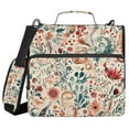thumbnail image 1 of FORMRS Zipper Binder with Shoulder Strap 1.5-inch Ring 500 Sheet Capacity File Bag, Watercolor Leaves, 1 of 5