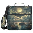 thumbnail image 1 of FORMRS Zipper Binder with Shoulder Strap 2-inch Ring 500 Sheet Capacity File Bag, Whale and Moon, 1 of 5