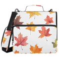 thumbnail image 1 of FORMRS Zipper Binder with Shoulder Strap 2-inch Ring 500 Sheet Capacity File Bag, White Autumn Leaves, 1 of 5
