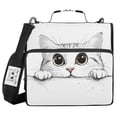 thumbnail image 1 of FORMRS Zipper Binder with Shoulder Strap 2-inch Ring 500 Sheet Capacity File Bag, White Cat, 1 of 5
