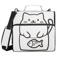 thumbnail image 1 of FORMRS Zipper Binder with Shoulder Strap 2-inch Ring 500 Sheet Capacity File Bag, White Chubby Cat, 1 of 5