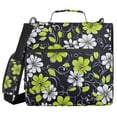 thumbnail image 1 of FORMRS Zipper Binder with Shoulder Strap 2-inch Ring 500 Sheet Capacity File Bag, White Flower Pattern, 1 of 5