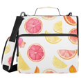 thumbnail image 1 of FORMRS Zipper Binder with Shoulder Strap 2-inch Ring 500 Sheet Capacity File Bag, White Grapefruit Slices, 1 of 5