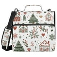 thumbnail image 1 of FORMRS Zipper Binder with Shoulder Strap 1.5-inch Ring 500 Sheet Capacity File Bag, White Nordic Christmas House, 1 of 5