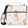 thumbnail image 1 of FORMRS Zipper Binder with Shoulder Strap 2-inch Ring 500 Sheet Capacity File Bag, White Seahorse, 1 of 5