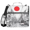 thumbnail image 1 of FORMRS Zipper Binder with Shoulder Strap 2-inch Ring 500 Sheet Capacity File Bag, White Streets, 1 of 5