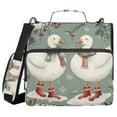 thumbnail image 1 of FORMRS Zipper Binder with Shoulder Strap 1.5-inch Ring 500 Sheet Capacity File Bag, Winter Goose Scarves, 1 of 5