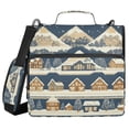 thumbnail image 1 of FORMRS Zipper Binder with Shoulder Strap 2-inch Ring 500 Sheet Capacity File Bag, Winter Village, 1 of 5