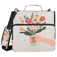 thumbnail image 1 of FORMRS Zipper Binder with Shoulder Strap 2-inch Ring 500 Sheet Capacity File Bag, Yellow Cute Flower, 1 of 5