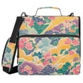 thumbnail image 1 of FORMRS Zipper Binder with Shoulder Strap 2-inch Ring 500 Sheet Capacity File Bag, Yellow Floral Wave, 1 of 5