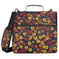 thumbnail image 1 of FORMRS Zipper Binder with Shoulder Strap 1.5-inch Ring 500 Sheet Capacity File Bag, Yellow Floral, 1 of 5