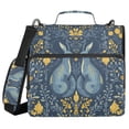 thumbnail image 1 of FORMRS Zipper Binder with Shoulder Strap 2-inch Ring 500 Sheet Capacity File Bag, Yellow Forest Pattern, 1 of 5