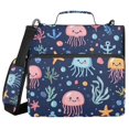 thumbnail image 1 of FORMRS Zipper Binder with Shoulder Strap 2-inch Ring 500 Sheet Capacity File Bag, Yellow Jellyfish, 1 of 5