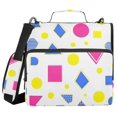 thumbnail image 1 of FORMRS Zipper Binder with Shoulder Strap 2-inch Ring 500 Sheet Capacity File Bag, Yellow Retro Round, 1 of 5
