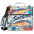 thumbnail image 1 of FORMRS Zipper Binder with Shoulder Strap 2-inch Ring 500 Sheet Capacity File Bag, Yellow Sardines Pattern, 1 of 5