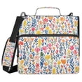 thumbnail image 1 of FORMRS Zipper Binder with Shoulder Strap 2-inch Ring 500 Sheet Capacity File Bag, Yellow Wildflower Pattern, 1 of 5