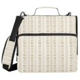 thumbnail image 1 of FORMRS Zipper Binder with Shoulder Strap 2-inch Ring 500 Sheet Capacity File Bag, Beige Abstract Pattern, 1 of 5