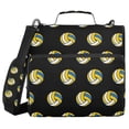 thumbnail image 1 of FORMRS Zipper Binder with Shoulder Strap 2-inch Ring 500 Sheet Capacity File Bag, Black Volleyball Pattern, 1 of 5