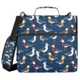 thumbnail image 1 of FORMRS Zipper Binder with Shoulder Strap 2-inch Ring 500 Sheet Capacity File Bag, Blue Cartoon Birds Pattern, 1 of 5