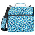 thumbnail image 1 of FORMRS Zipper Binder with Shoulder Strap 2-inch Ring 500 Sheet Capacity File Bag, Blue Daisy Pattern, 1 of 5