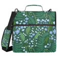 thumbnail image 1 of FORMRS Zipper Binder with Shoulder Strap 2-inch Ring 500 Sheet Capacity File Bag, Blue Flowers Pattern, 1 of 5